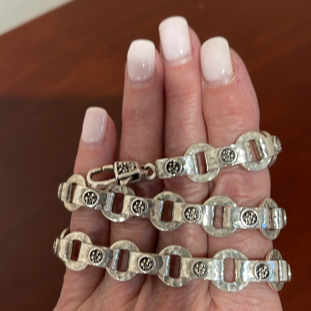 Sterling Silver Link Necklace w/Scrollwork & Granulation *Price Firm* - Picture 2 of 12